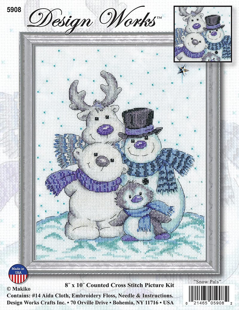 Design Works Crafts Snow Pals Counted Cross Stitch Kit - Image 2